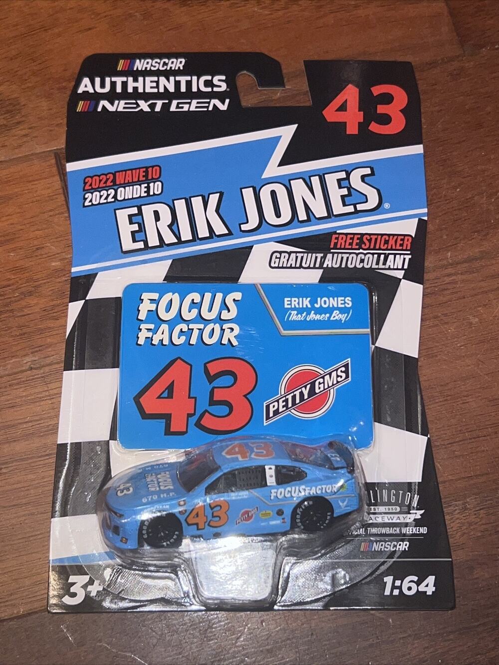Erik Jones #43 Focus Factor Throwback 2022 Wave 10 NASCAR 1:64 Lionel New
